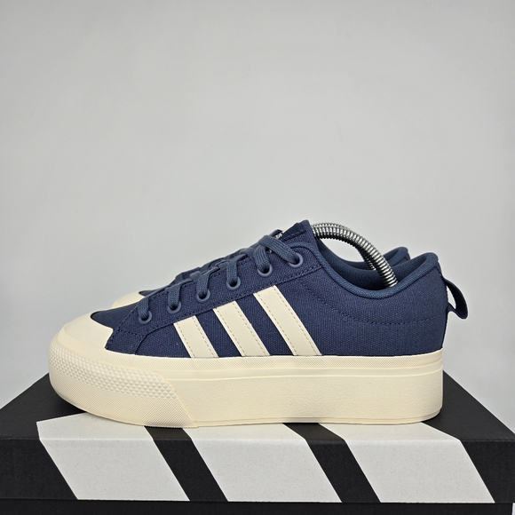 New adidas Bravada 2.0 Platform Preloved Ink Wonder White Women's Shoes Size 8 - Picture 1 of 8